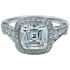 Tiffany & Co. Vermächtnis 2::75 Karat Platin Diamant Verlobungsring Kissen I VVS1