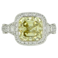 Tiffany & Co. Legacy 4.00 Carat Fancy Intense Yellow Diamond Engagement Ring