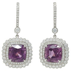 Tiffany & Co. Legacy Pendientes de gota de platino con diamante espinela de 4,88 quilates