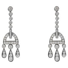 Tiffany & Co. Legacy Buckle Diamond Platinum Earrings