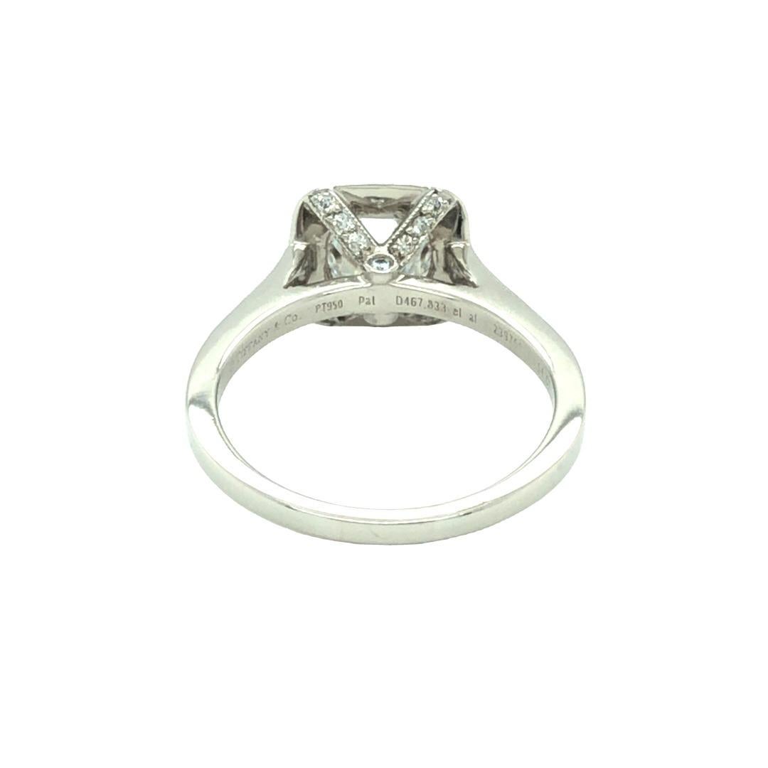 Tiffany & Co Legacy Collection 1.54 Ct E VS1 Diamond Engagement Platinum In Excellent Condition For Sale In beverly hills, CA