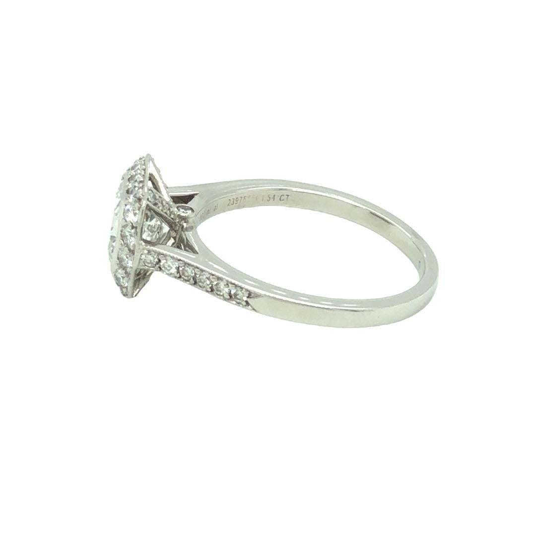 Women's Tiffany & Co Legacy Collection 1.54 Ct E VS1 Diamond Engagement Platinum For Sale