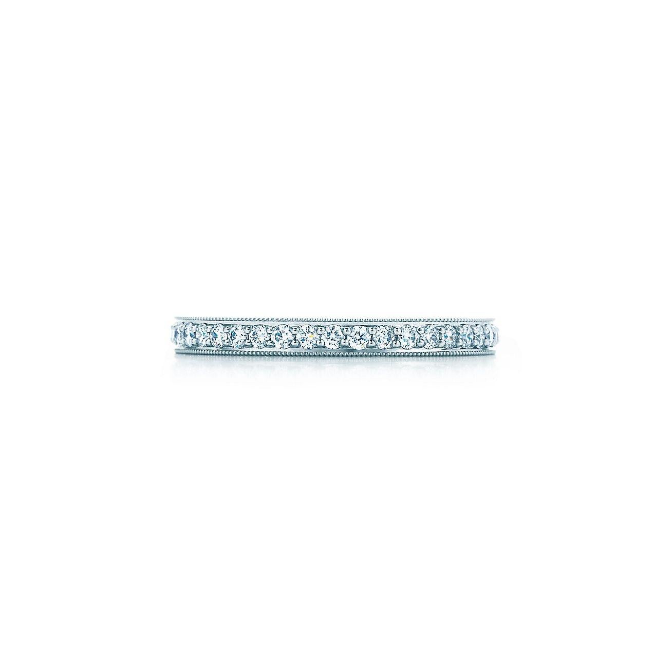 Tiffany & Co Legacy Collection Full Circle Diamond Wedding Band Ring Plat For Sale 3