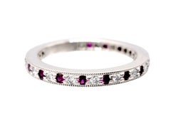 Tiffany & Co. Legacy Collection Ruby and Diamond Eternity Band Ring in Platinum