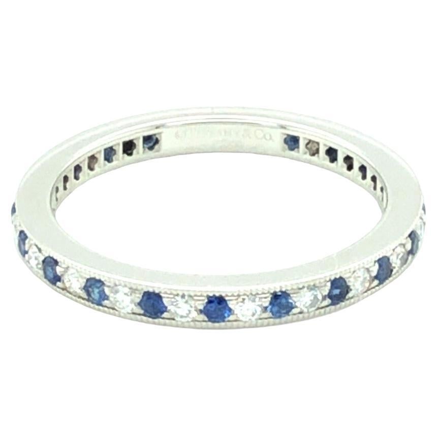 Tiffany & Co. Legacy Collection Sapphire and Diamond Eternity Ring in Platinum 7
