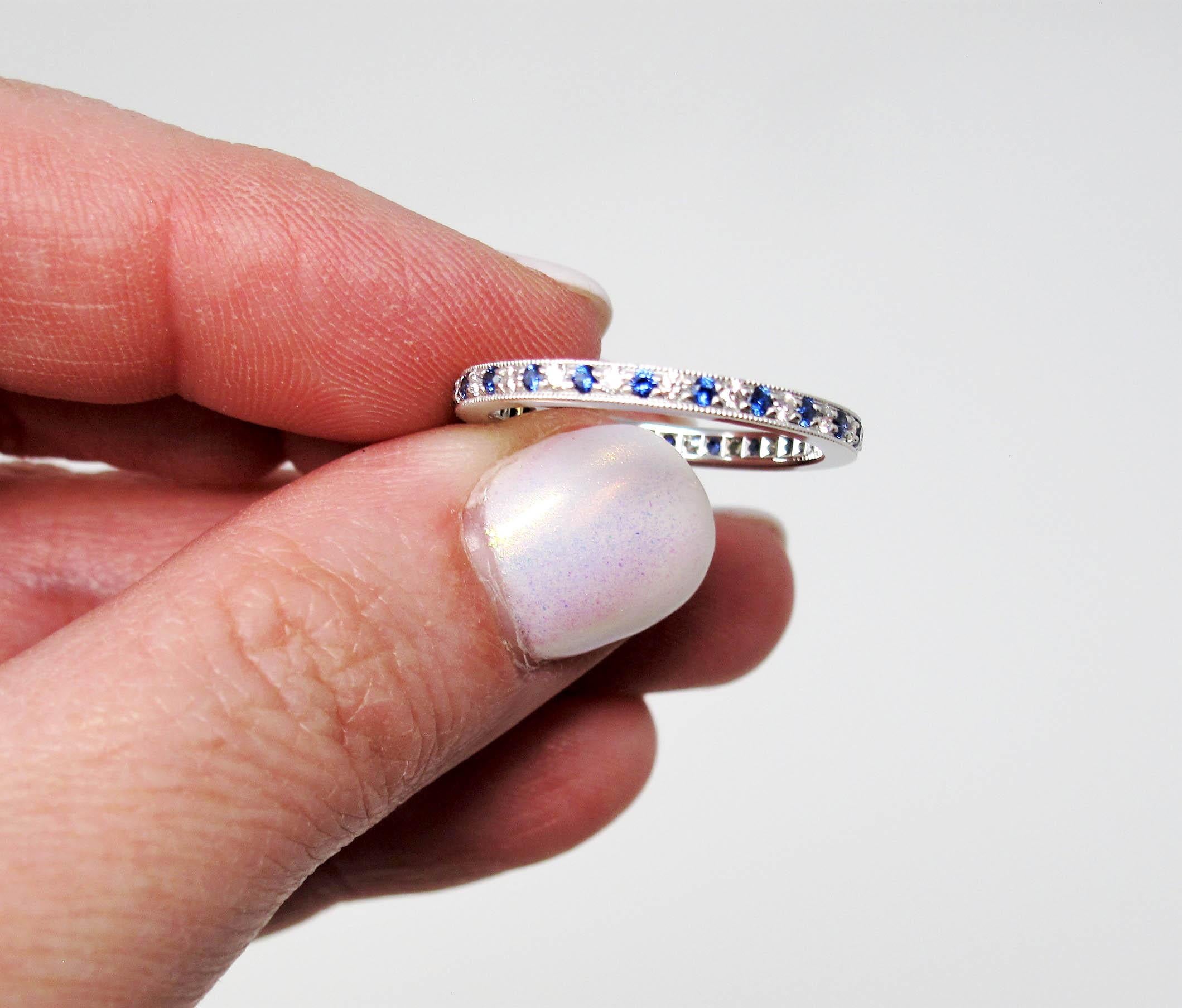 sapphire eternity band tiffany