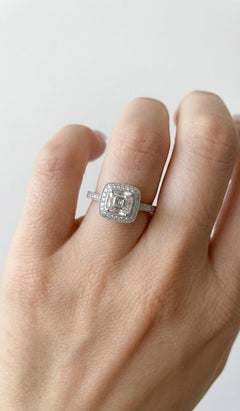 Tiffany & Co. Legacy Cushion Cut Diamond Halo Engagement Ring 1.45 Carat
