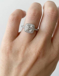 Tiffany & Co. Legacy Cushion Cut Diamond Halo Engagement Ring 1.45 Carat