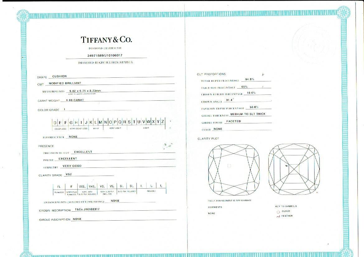 Tiffany & Co. Legacy Cushion Diamond 1.33 Tcw Halo Engagement Ring Platinum For Sale 4