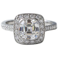 Tiffany & Co. Legacy Cushion Diamond Engagement Ring 1.43 CTW - H VVS2 -Platinum