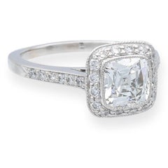 Tiffany & Co. Legacy Cushion Diamond Engagement Ring 1.56ct Ttl, HVVS1 Ex Cut