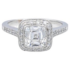 Tiffany & Co. Legacy Cushion Diamond Engagement Ring 1.56ct Ttl, HVVS1 Ex Cut