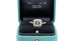 Tiffany & Co. Legacy Cushion Diamond Engagement Ring 1.92 Cts Ttl GVS1 Platinum