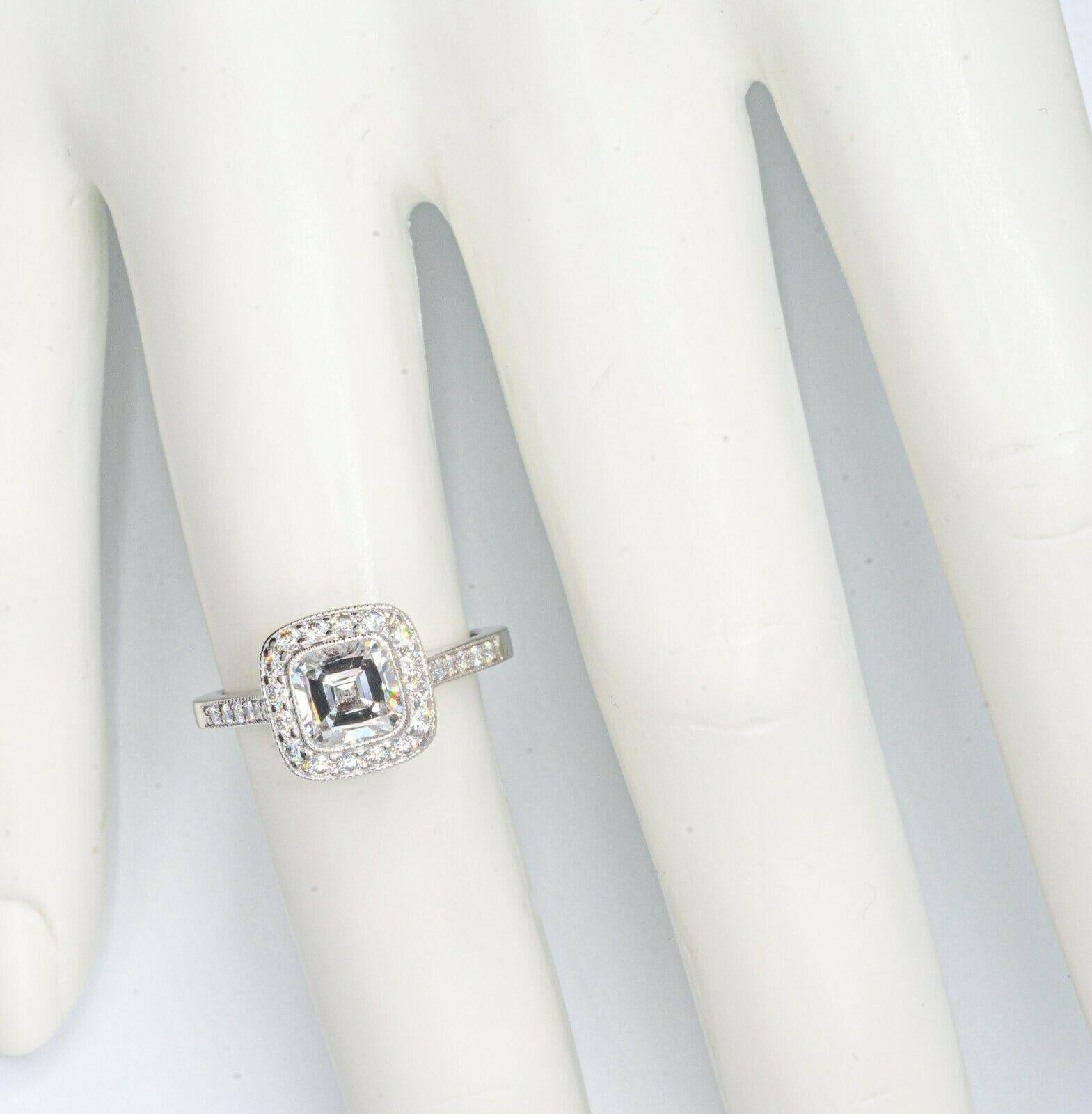 Tiffany & Co. Legacy Cushion Diamond Engagement Ring 1.92 Cts Ttl GVS1 Platinum 3