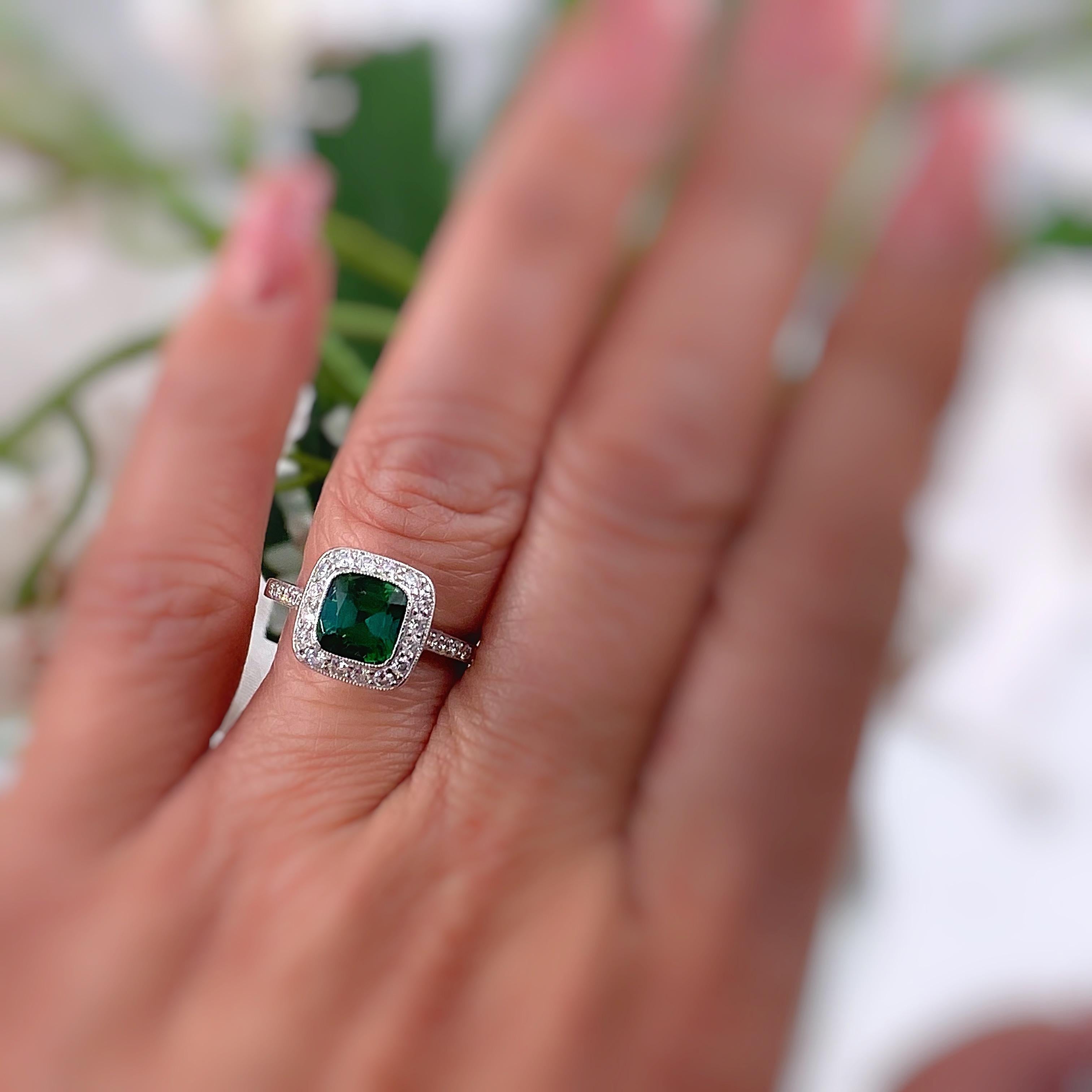 tiffany legacy green tourmaline ring