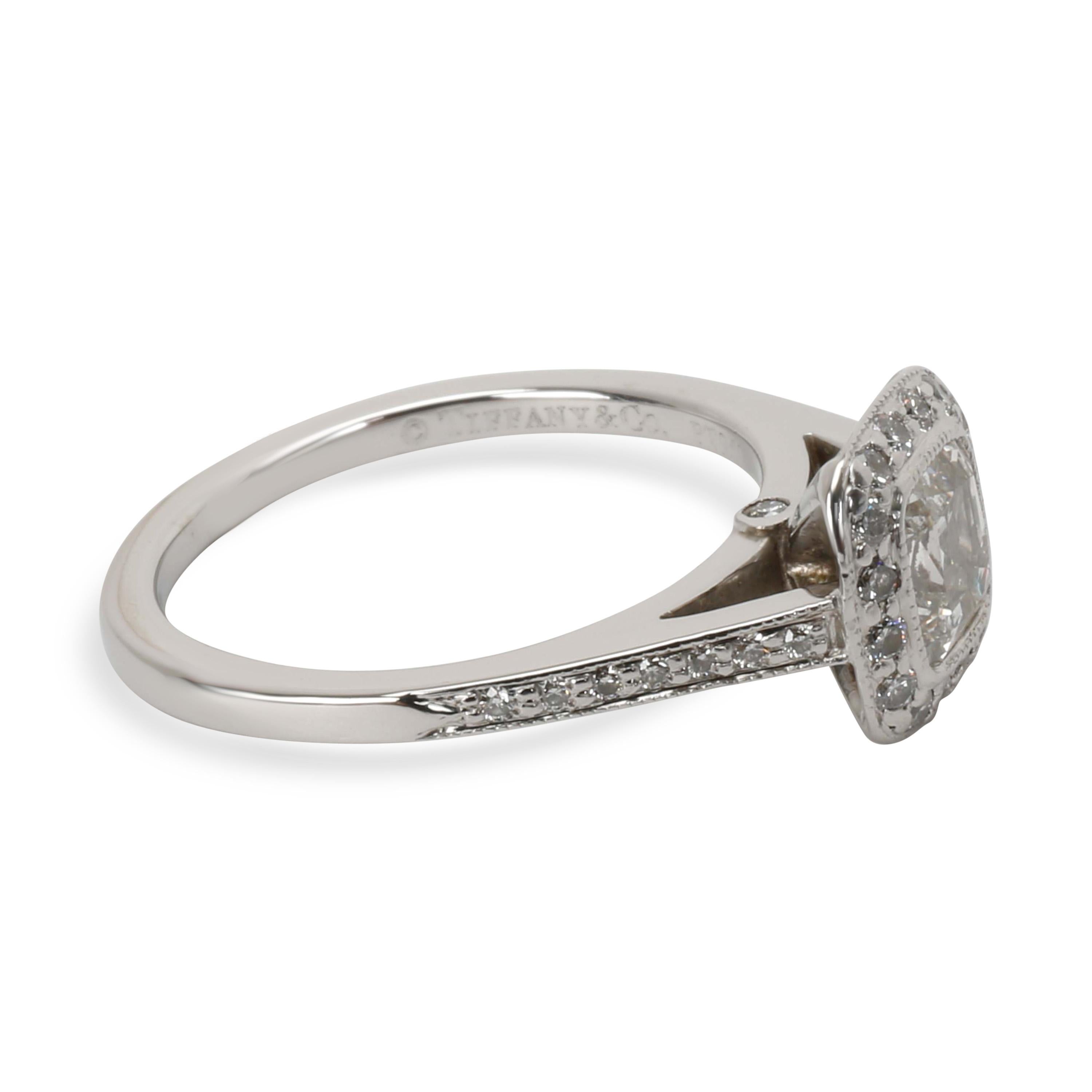 Tiffany & Co. Legacy Diamond Engagement Ring in Platinum H VS1 0.95 Carat In Excellent Condition In New York, NY