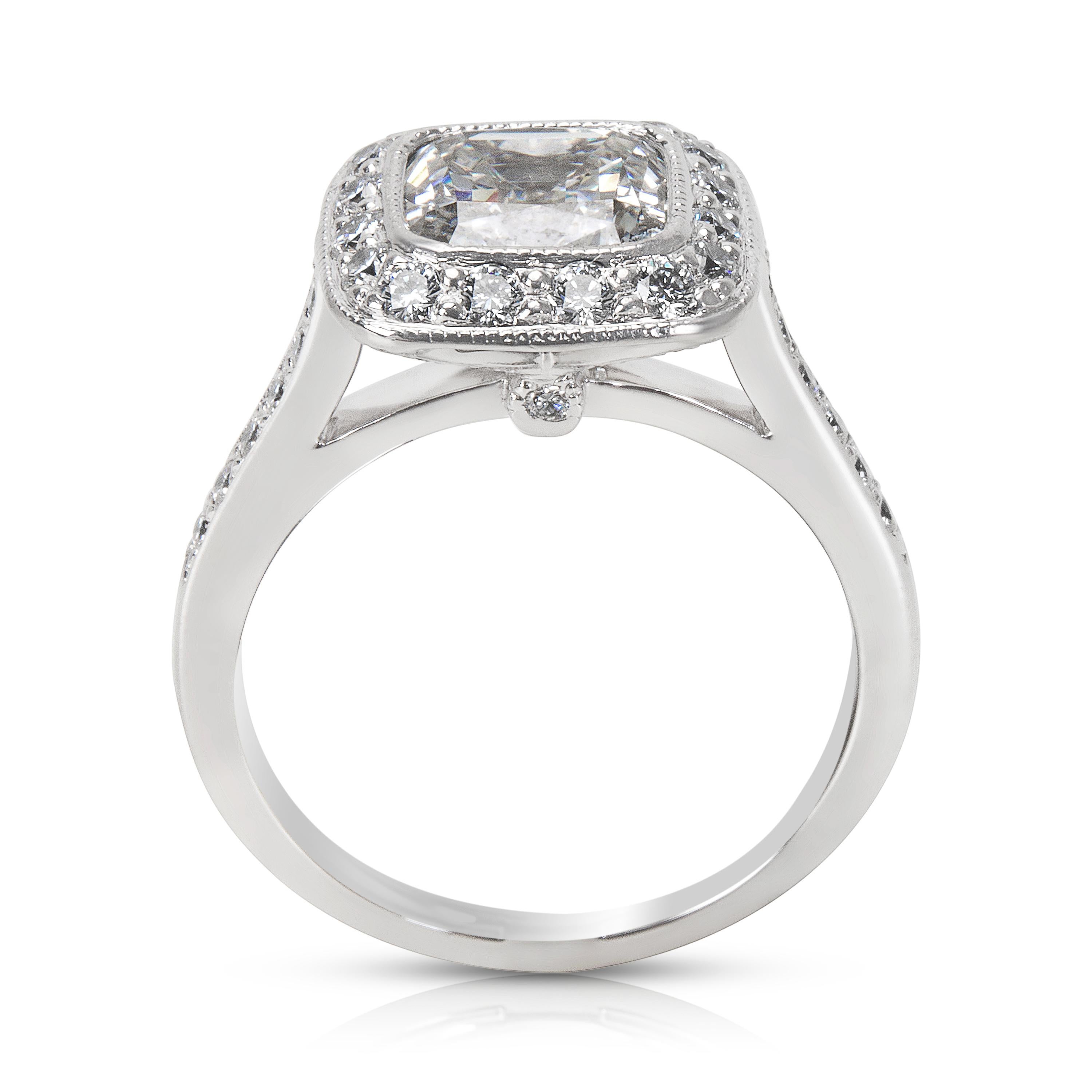 Modern Tiffany & Co. Legacy Diamond Engagement Ring in Platinum 2.19 Carat