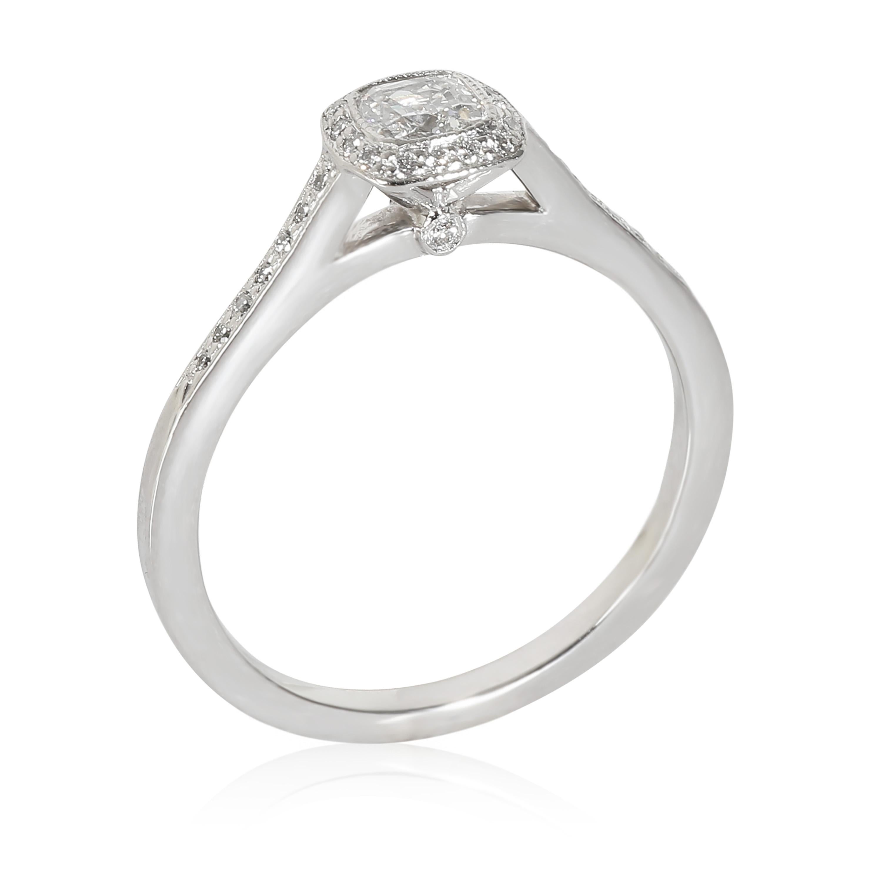 Tiffany & Co. Legacy Diamond Engagement Ring in Platinum G VVS1 0.45 CTW 2
