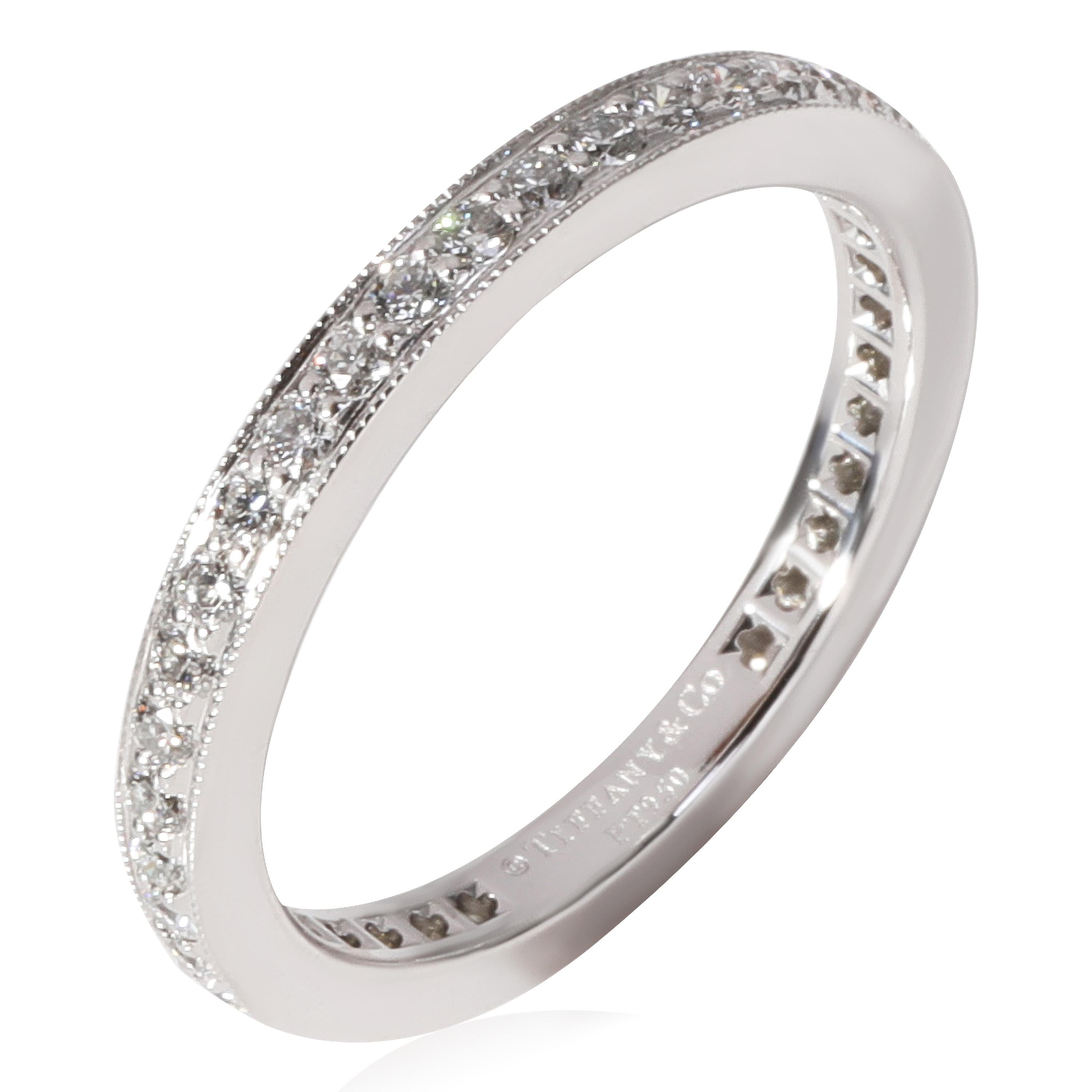 Tiffany & Co. Legacy Diamond Eternity Band in Platinum 0.45 CTW In Excellent Condition For Sale In New York, NY