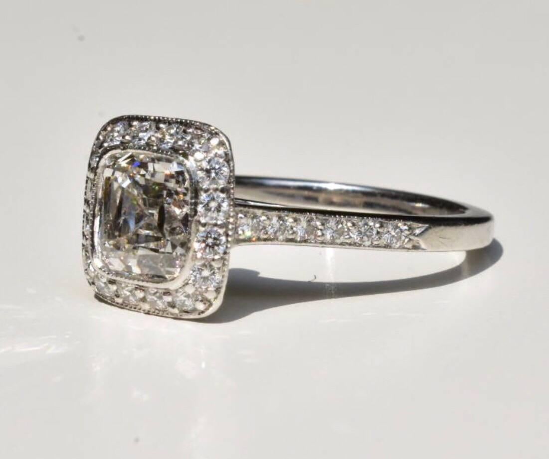 Tiffany & Co. Legacy Diamond Ring and Wedding Band 1.19 Carat For Sale 1