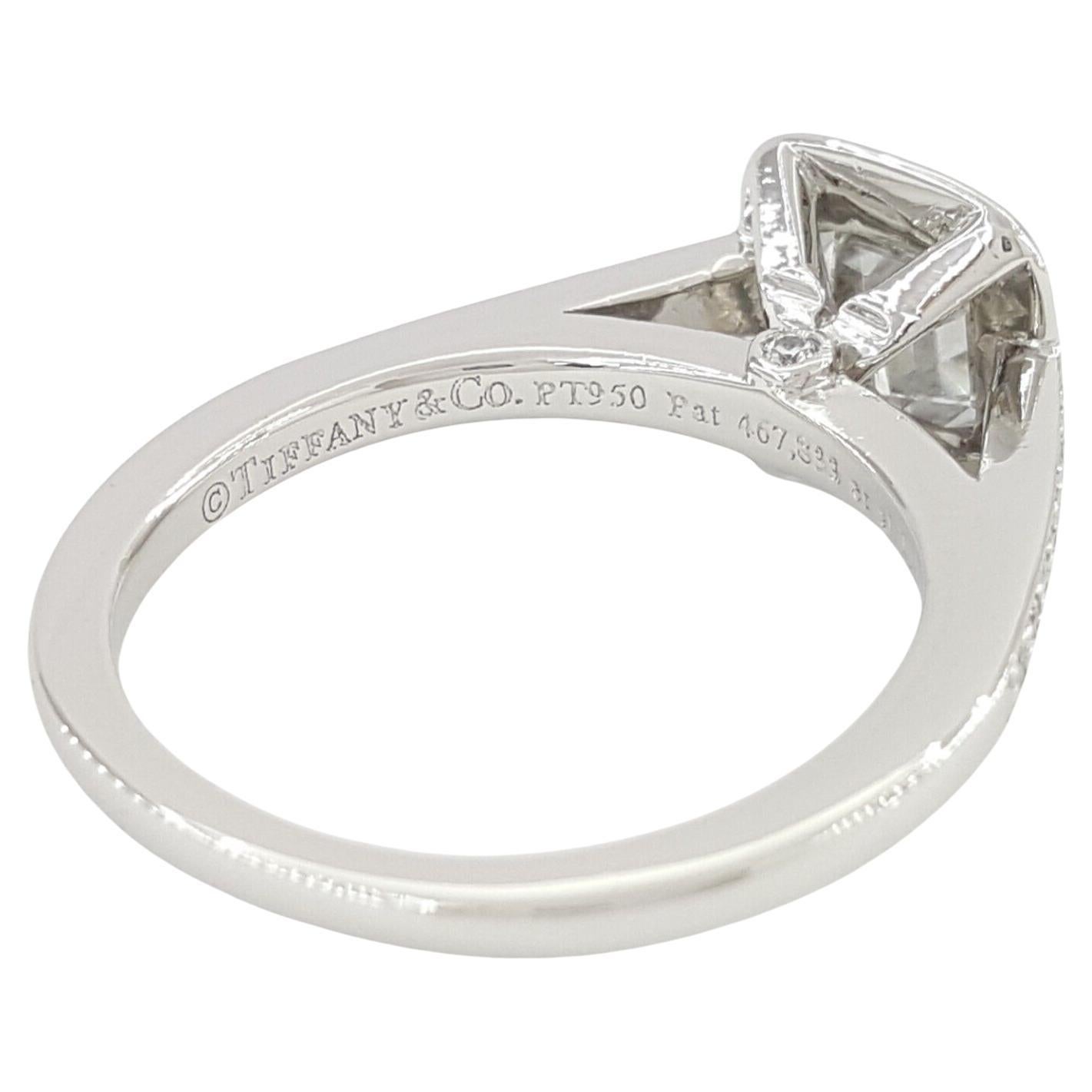 Modern Tiffany & Co. Legacy  Engagement Solitaire Platinum Ring  For Sale