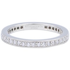 Tiffany & Co. Platinum Legacy Full Circle Diamond Eternity Band 2mm Size 6