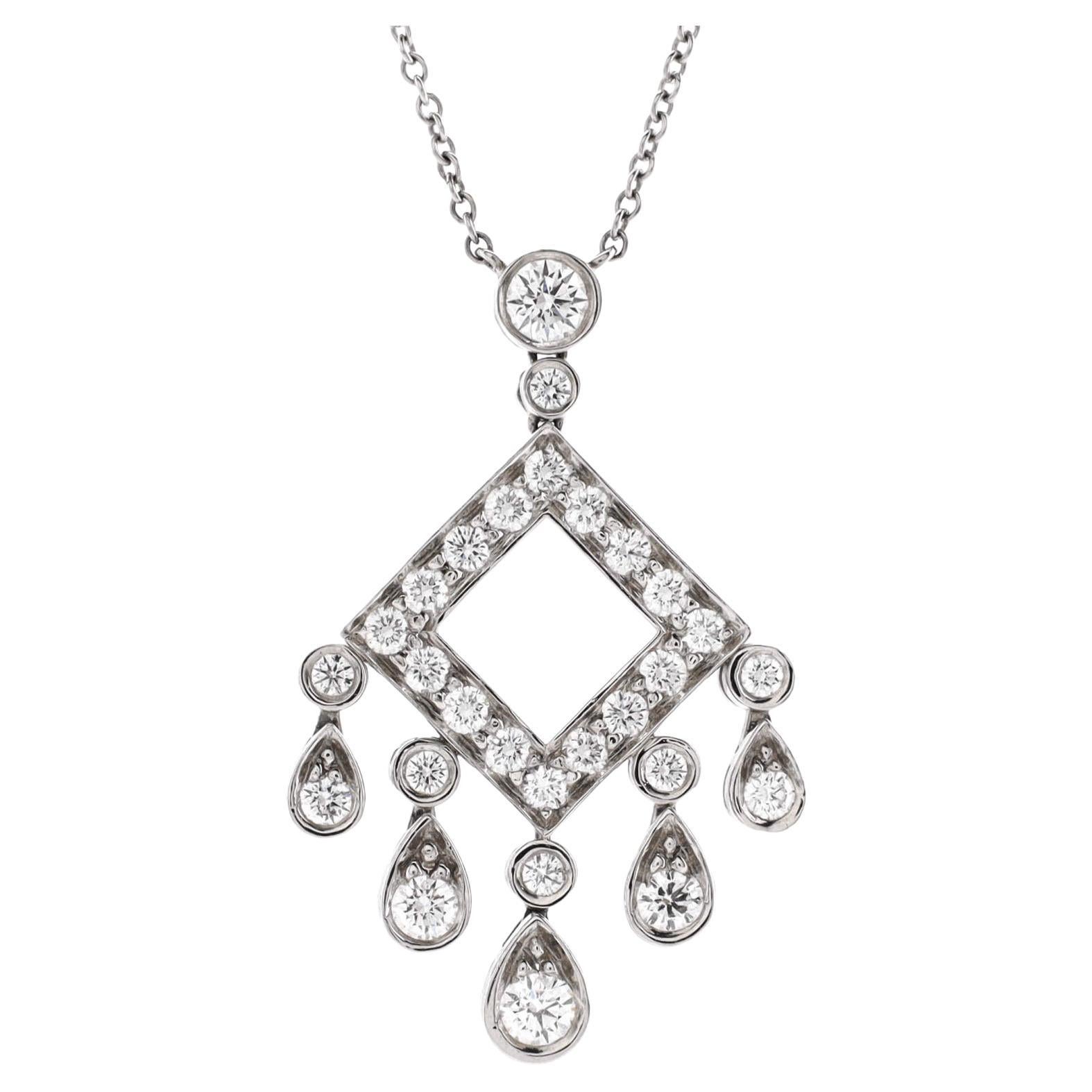 Tiffany & Co. Legacy Pendant Necklace Platinum with Diamonds