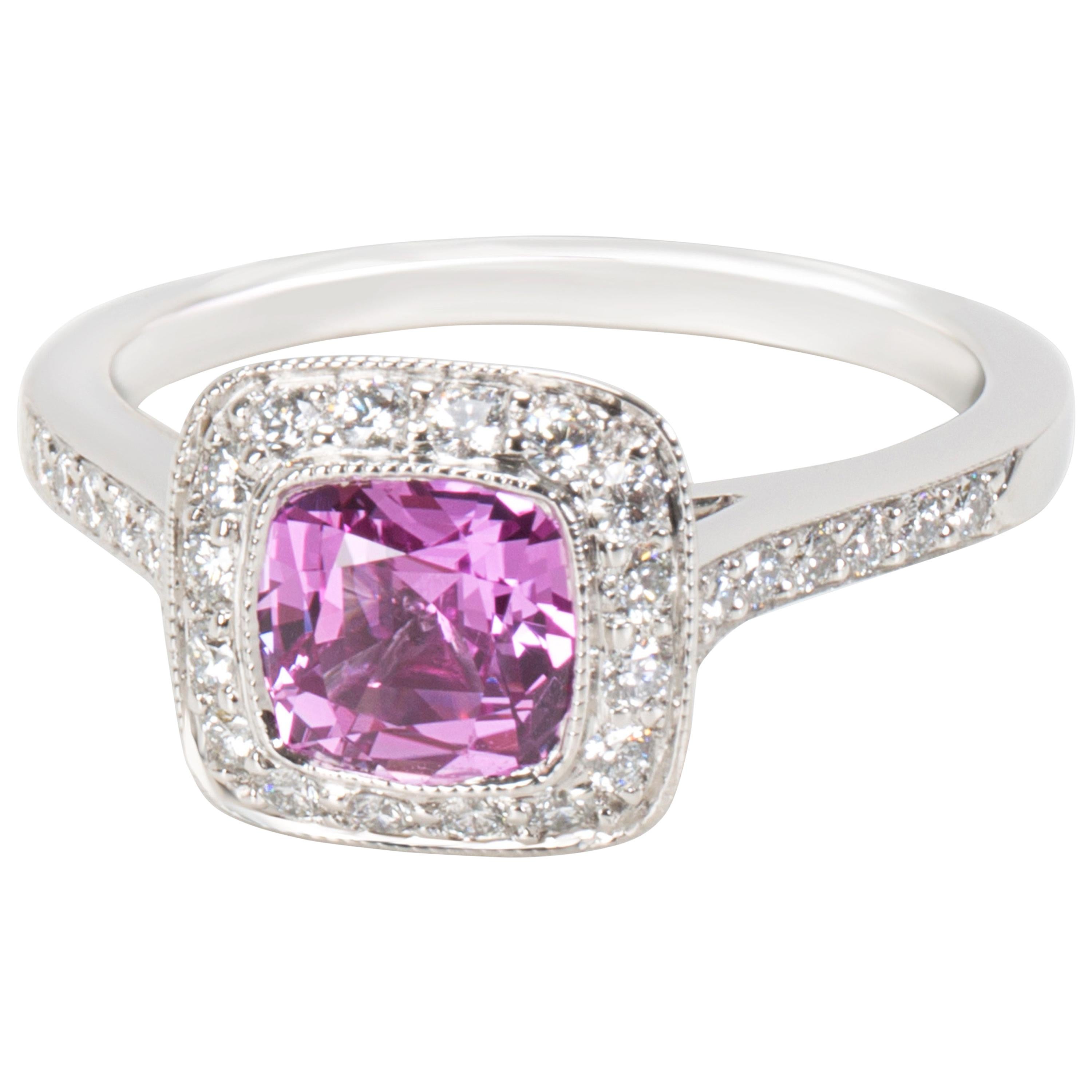 Tiffany & Co. Legacy Pink Sapphire and Diamond Ring in Platinum