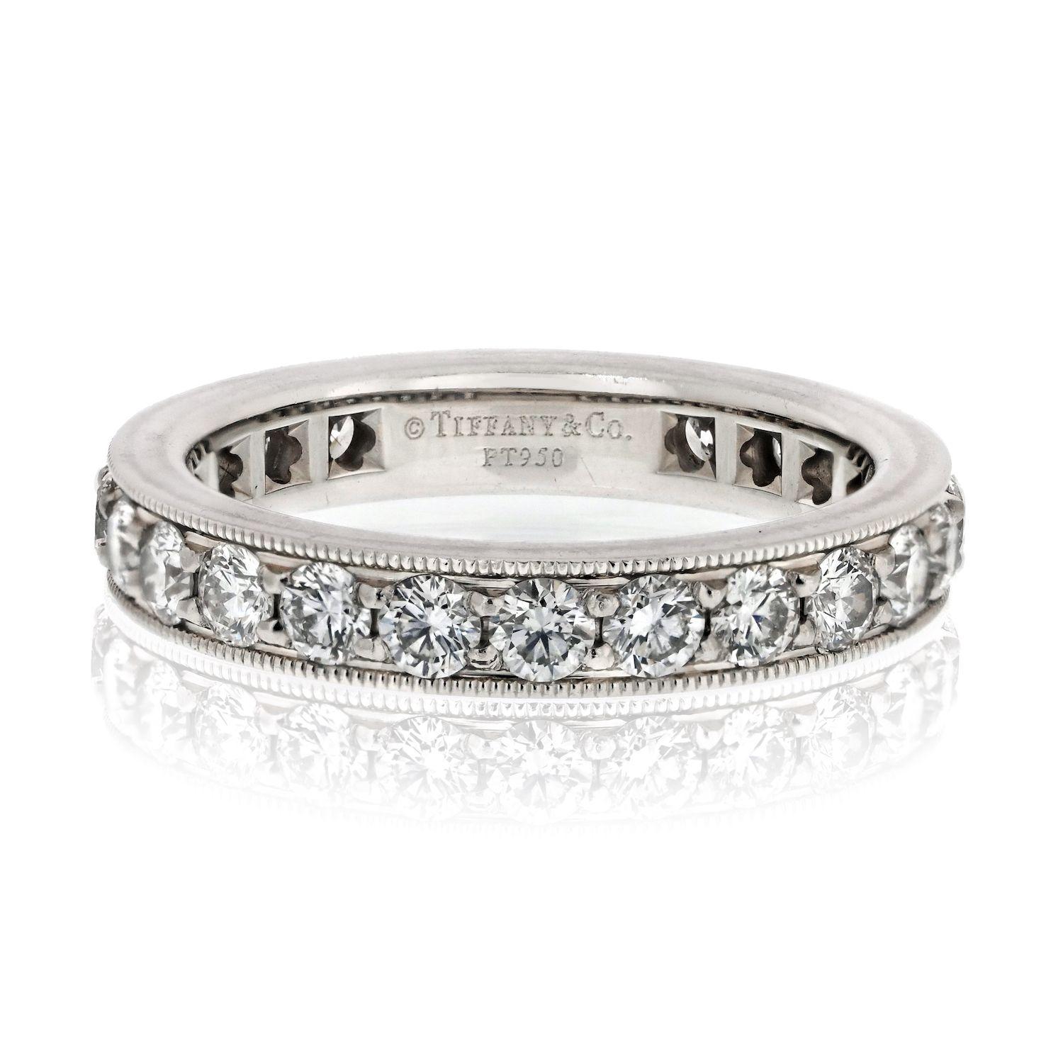 Modern Tiffany & Co. Legacy Platinum 1.50cttw Round Diamond Ring