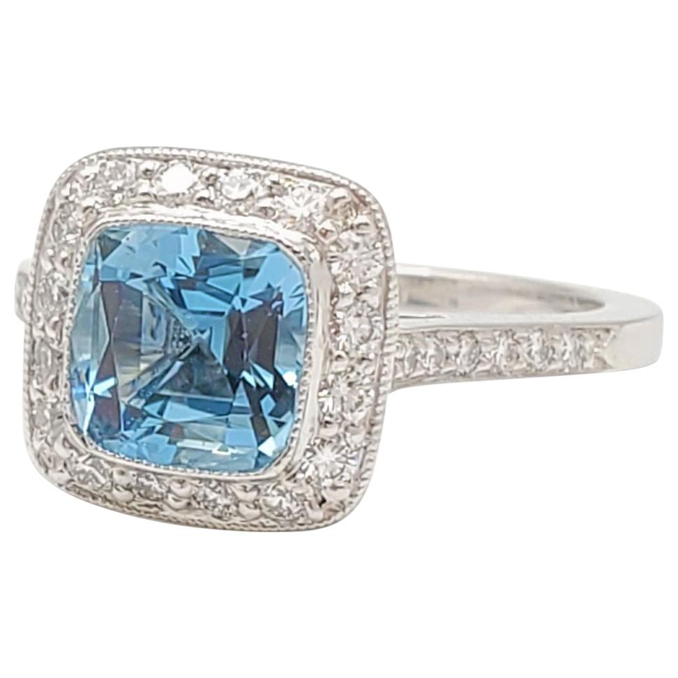 Tiffany and Co. 'Legacy' Platinum Aquamarine and Diamond Ring at 1stDibs |  tiffany legacy aquamarine ring, tiffany aquamarine ring, tiffany legacy ring  aquamarine
