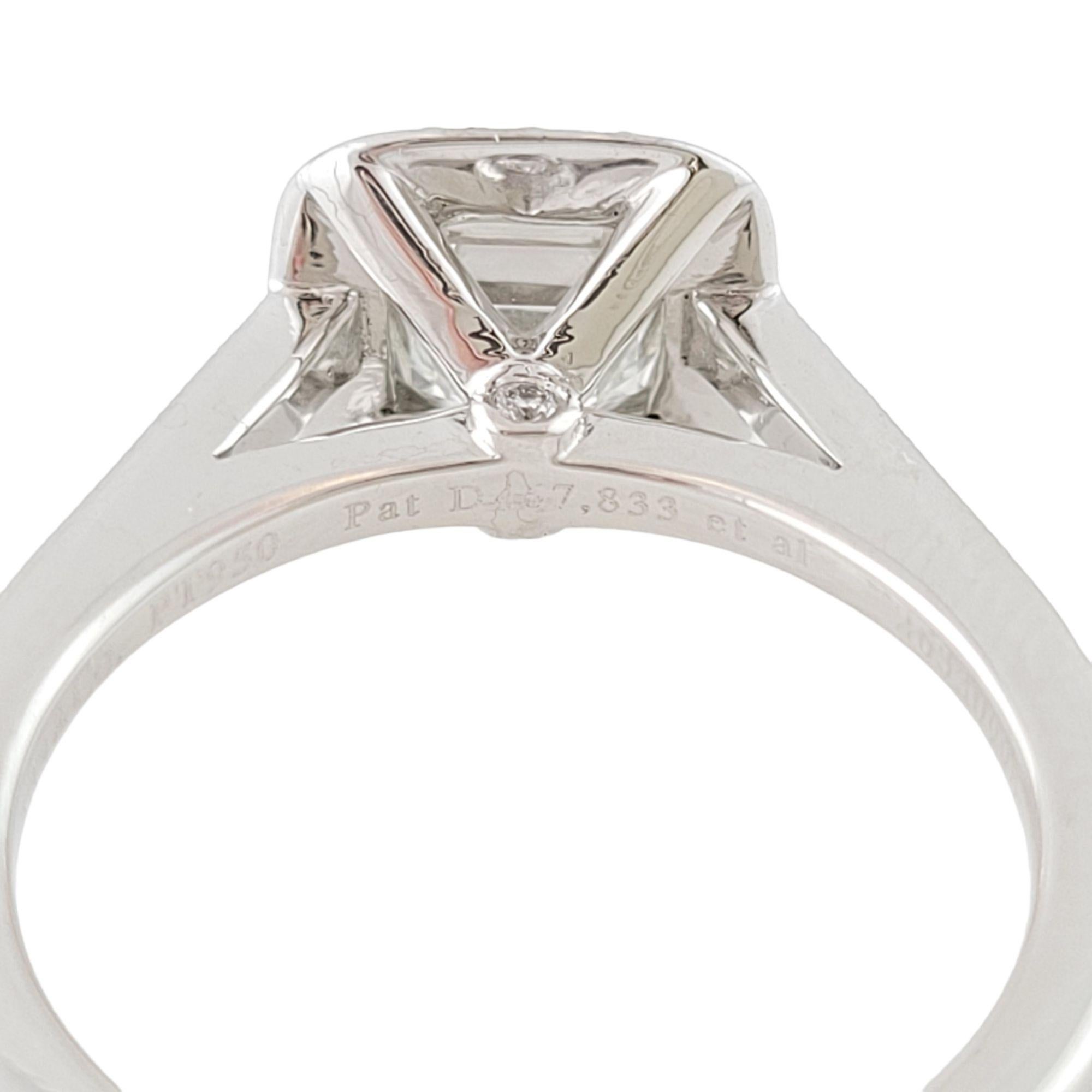Tiffany & Co Legacy Platinum Cushion Cut Diamond Halo Engagement Ring .94ct en vente 1