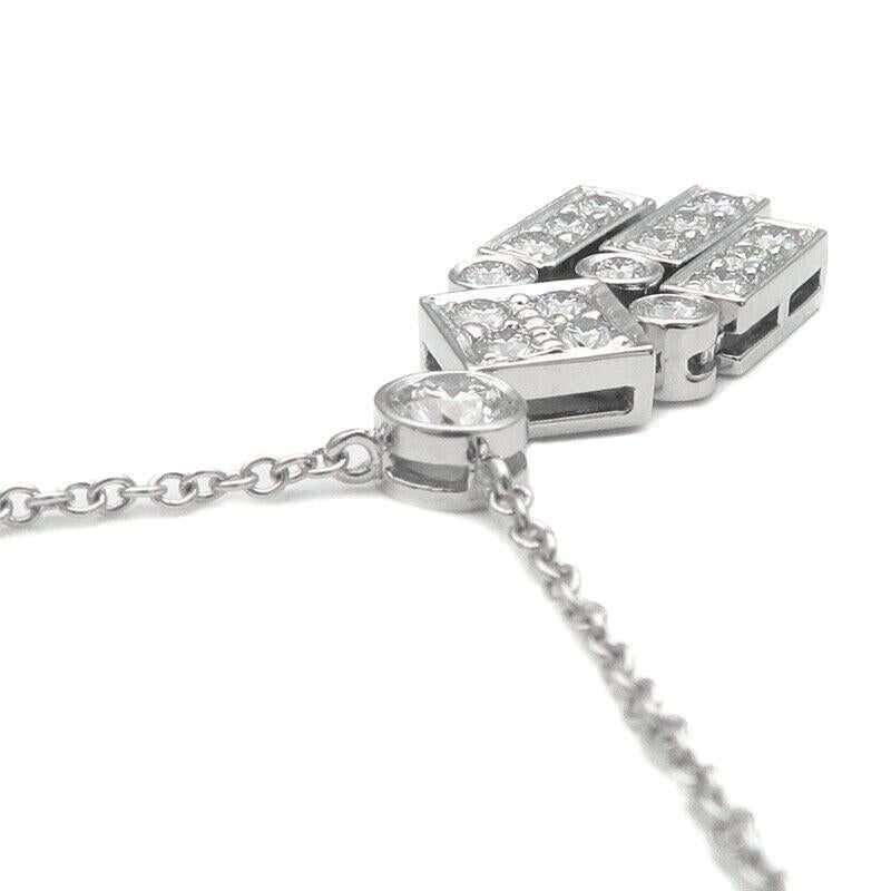TIFFANY & Co. Legacy Platinum Diamond Drop Pendant Necklace  In Excellent Condition For Sale In Los Angeles, CA