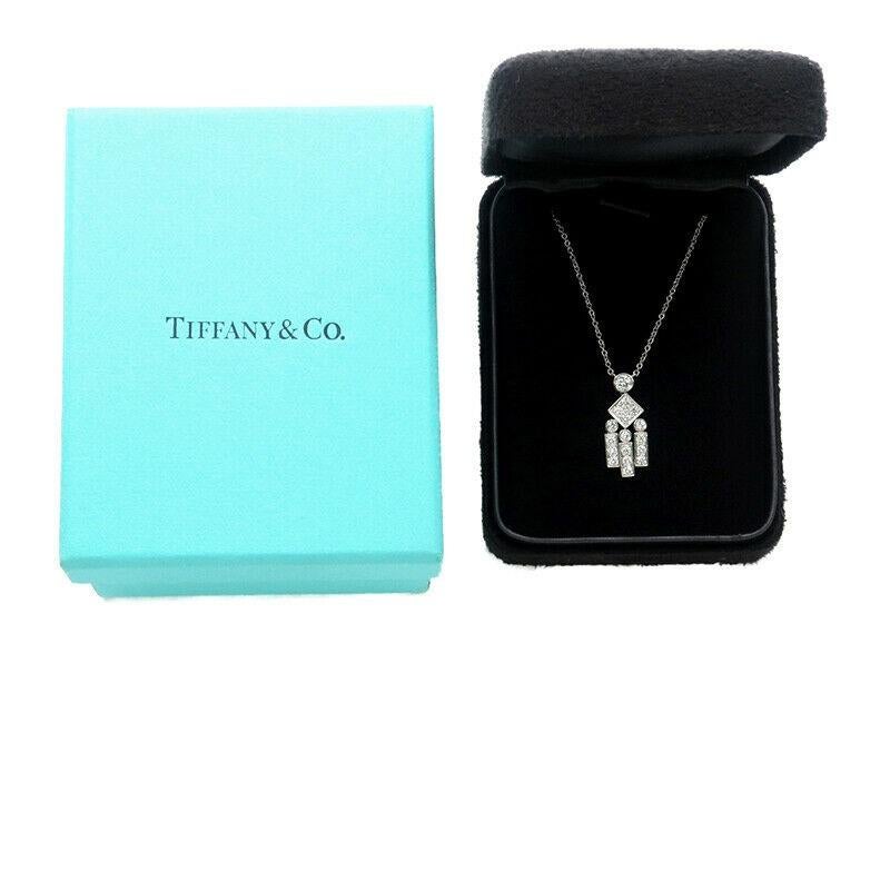 TIFFANY & Co. Legacy Platinum Diamond Drop Pendant Necklace  For Sale 1