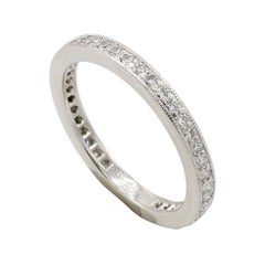 Tiffany & Co Legacy Platinum Pave Diamond Full Eternity 2.2mm Wedding Band Ring
