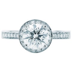 Tiffany & Co. Legacy Round Center Engagement Ring '1.36 Carat Center GVVS2'