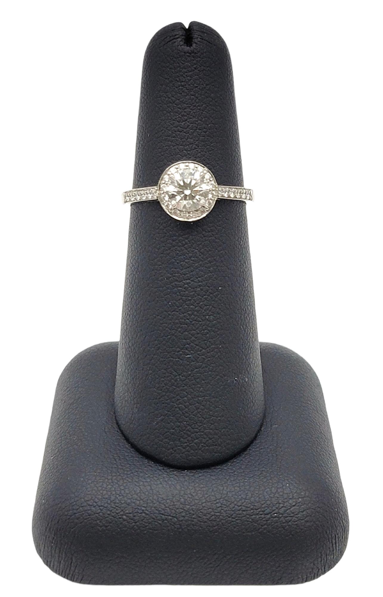 Tiffany & Co. Legacy Round Diamond Halo Diamond Engagement Ring .84 Carat Total 2