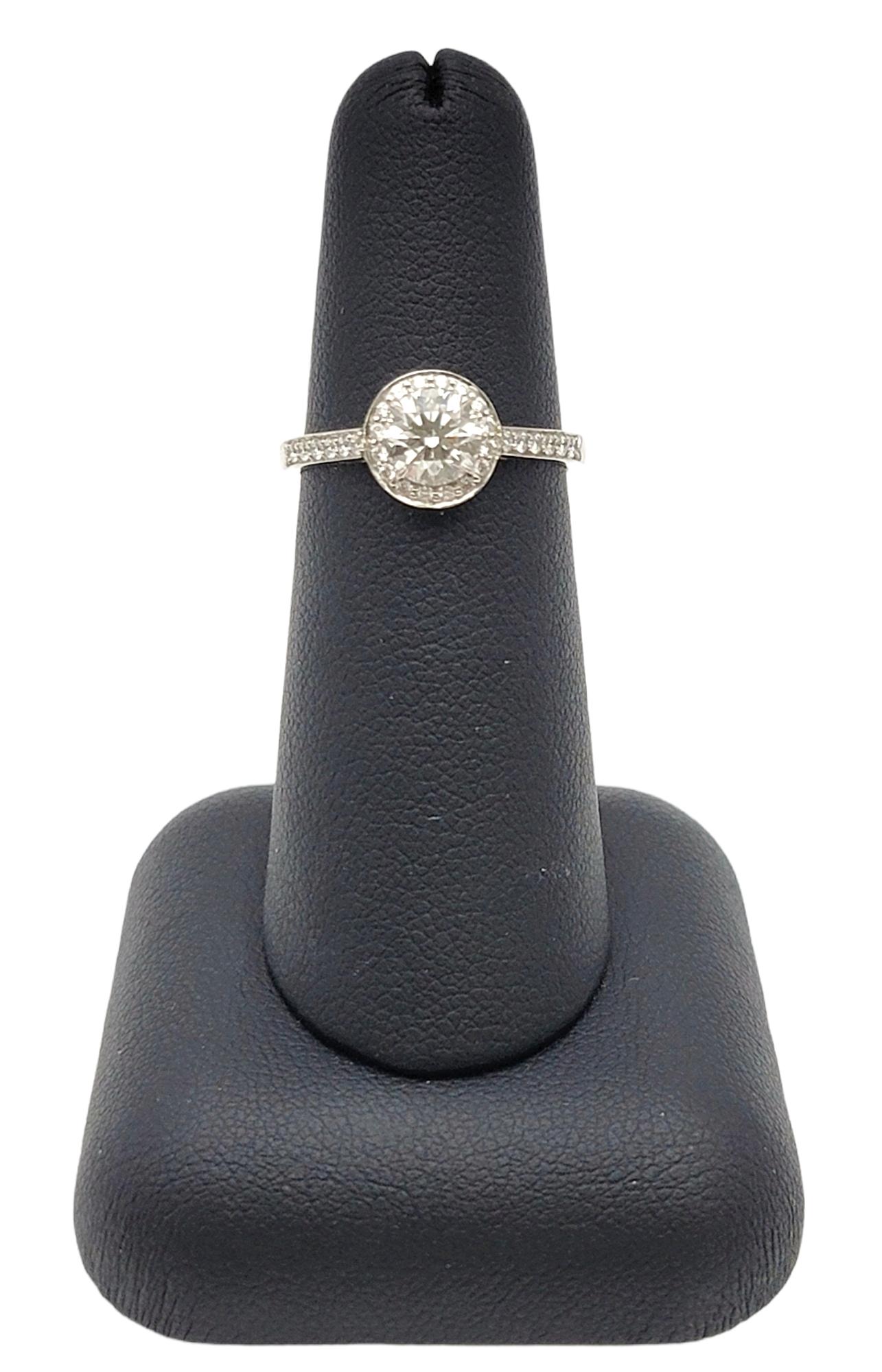 Tiffany & Co. Legacy Round Diamond Halo Diamond Engagement Ring .84 Carat Total  2