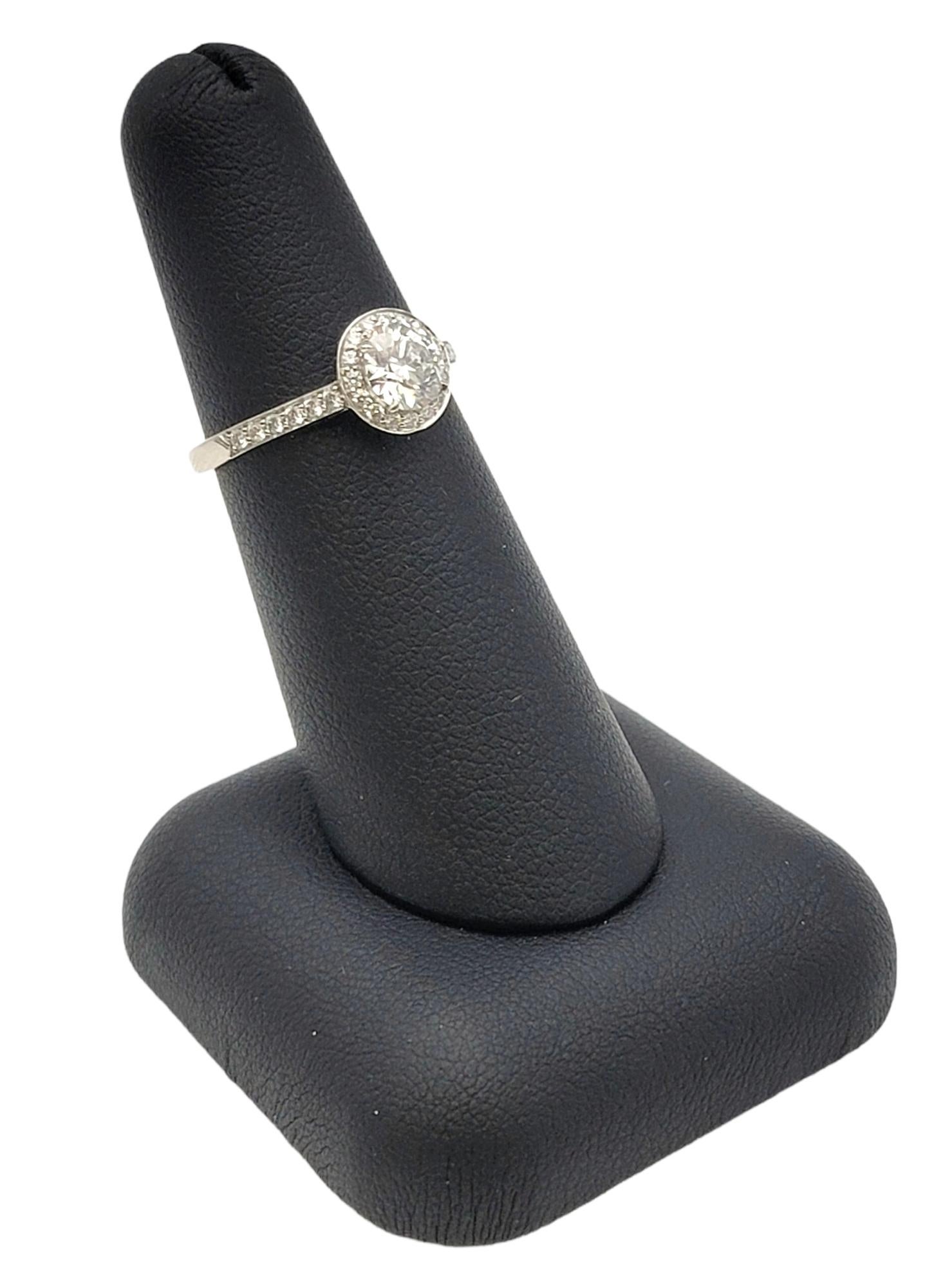 Tiffany & Co. Legacy Round Diamond Halo Diamond Engagement Ring .84 Carat Total  3