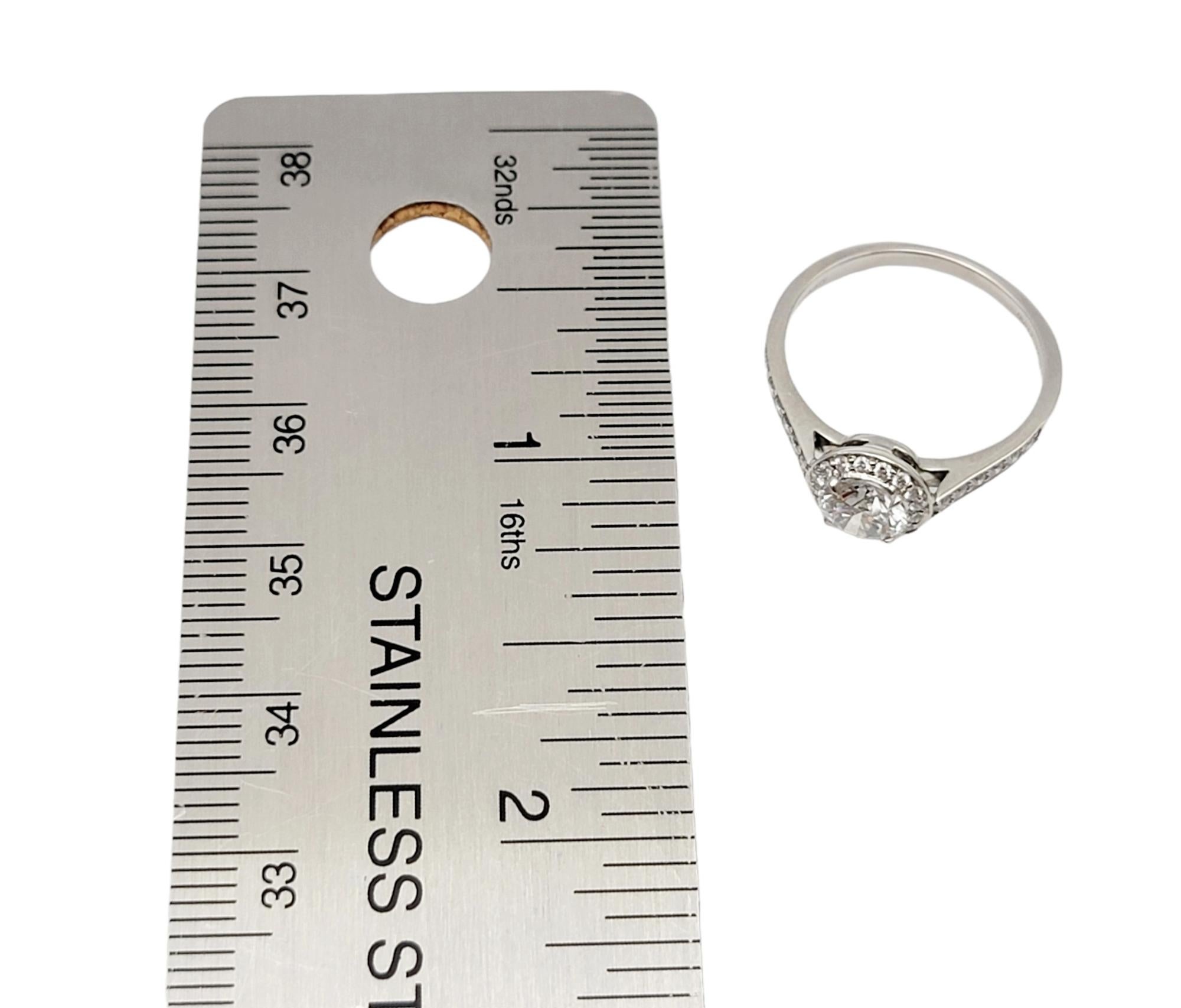 Tiffany & Co. Legacy Round Diamond Halo Diamond Engagement Ring .84 Carat Total 7