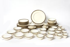 Tiffany & Co. Lenox Gadroon Cobalt Blue Gold Edge 10 Pc. Place Setting for 8