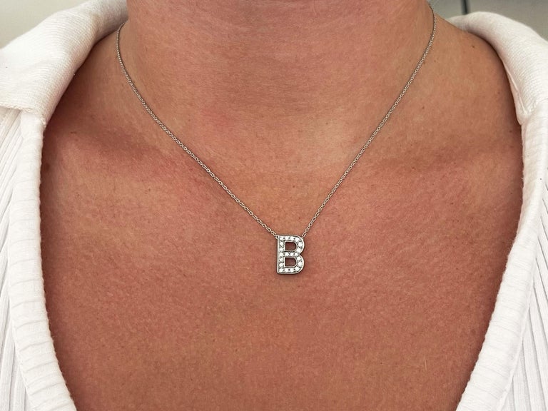 Letter b diamond necklace Clearance