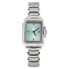 Tiffany & Co. Limited Edition T Rectangle Quartz Watch Stainless Steel