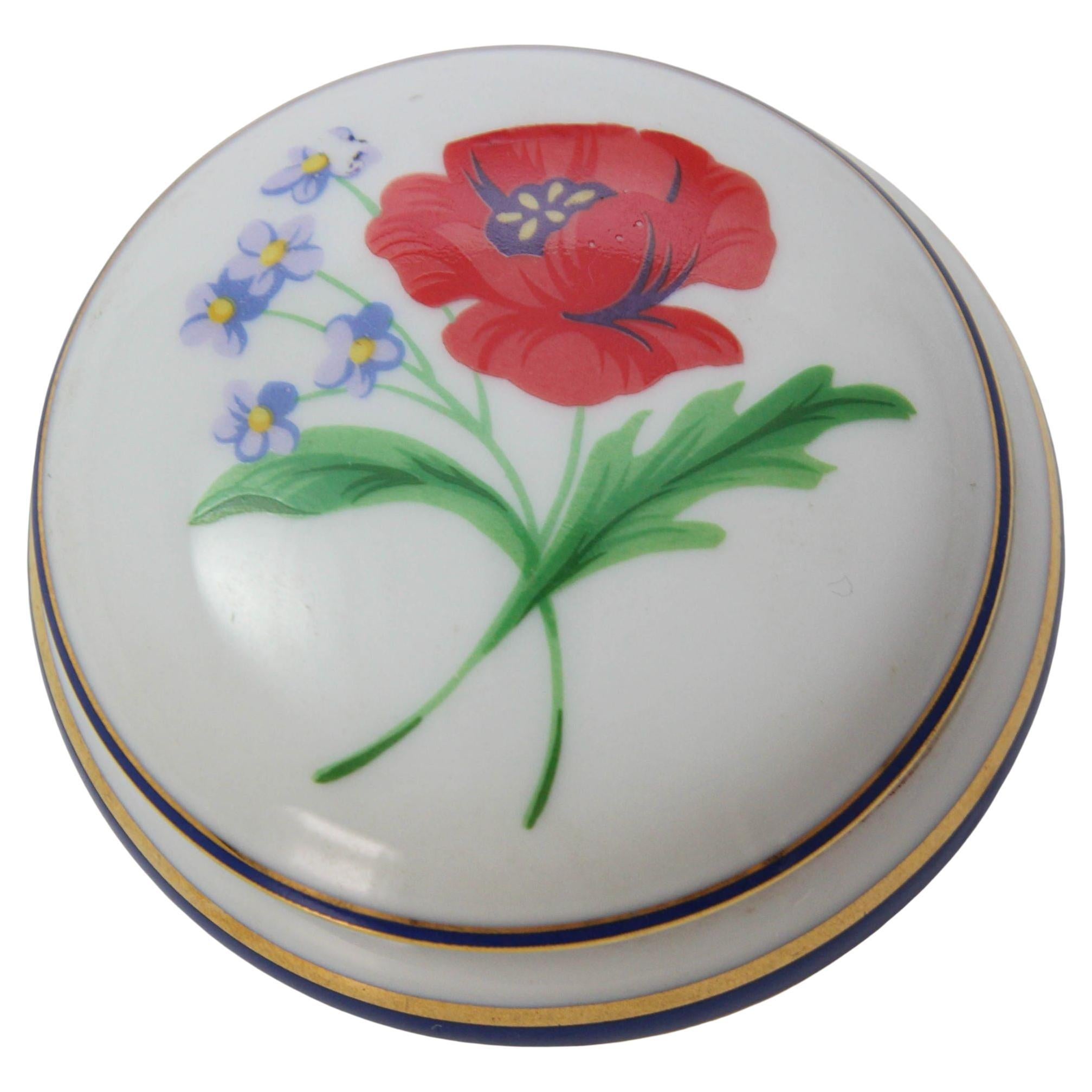 Tiffany & Co. Limoges France American Garden Round Porcelain Collectible Box