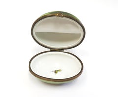 Tiffany & Co. Limoges France Box Hand-Painted Cut Watermelon Shape Trinket Box