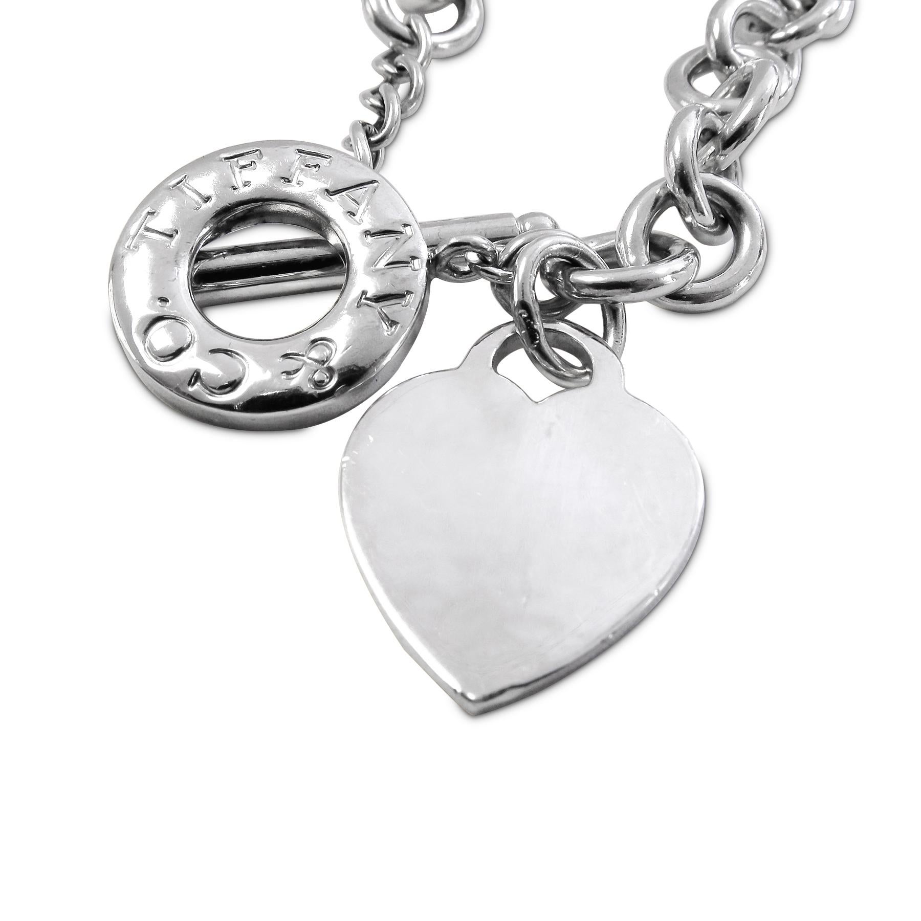 vintage tiffany heart toggle necklace