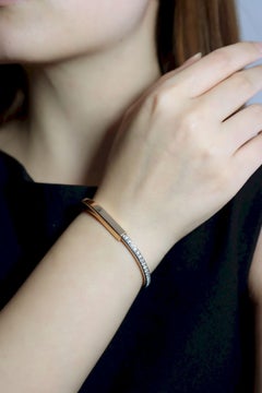 Tiffany & Co. Lock 18K White & Yellow Gold Diamond Bracelet