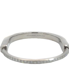 Tiffany & Co. Braccialetto Lock in oro bianco e diamanti full pavé