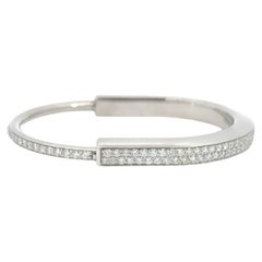 Tiffany & Co. Bracelet Lock en or blanc et diamants pavés pleins