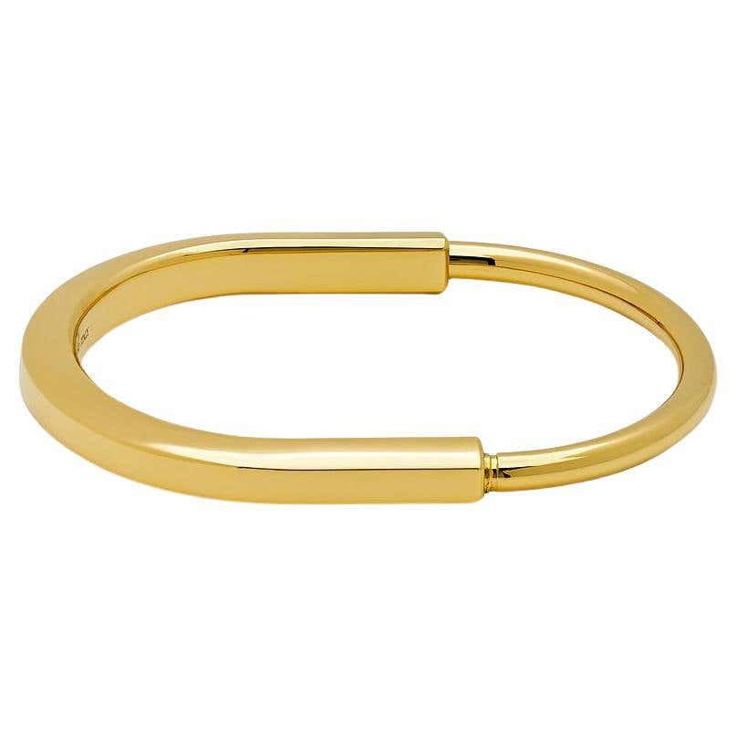Push Lock Bangle Tiffany and Co. Lock Bangle in White Gold and Full Pavé Diamonds For ...