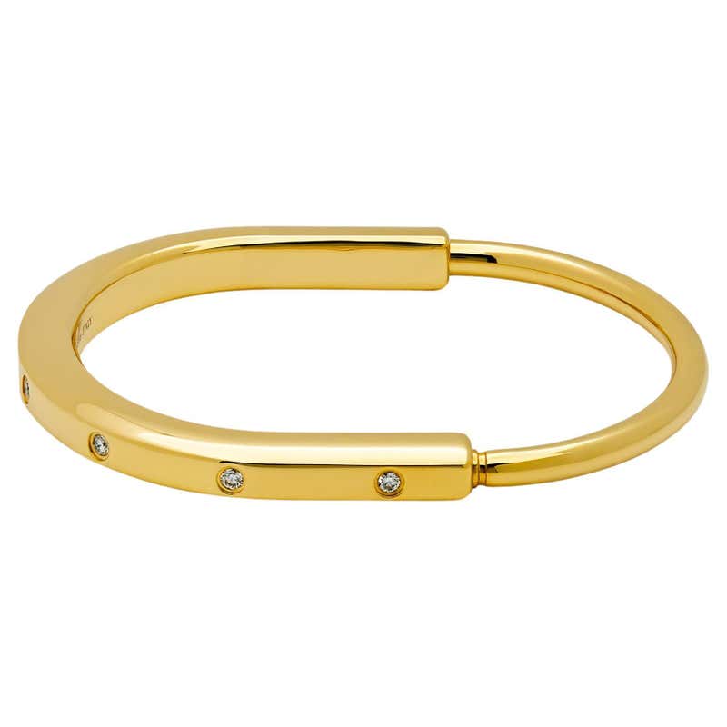Lock Bangle Tiffany and Co. Lock Bangle in White Gold and Full Pavé Diamonds For ...